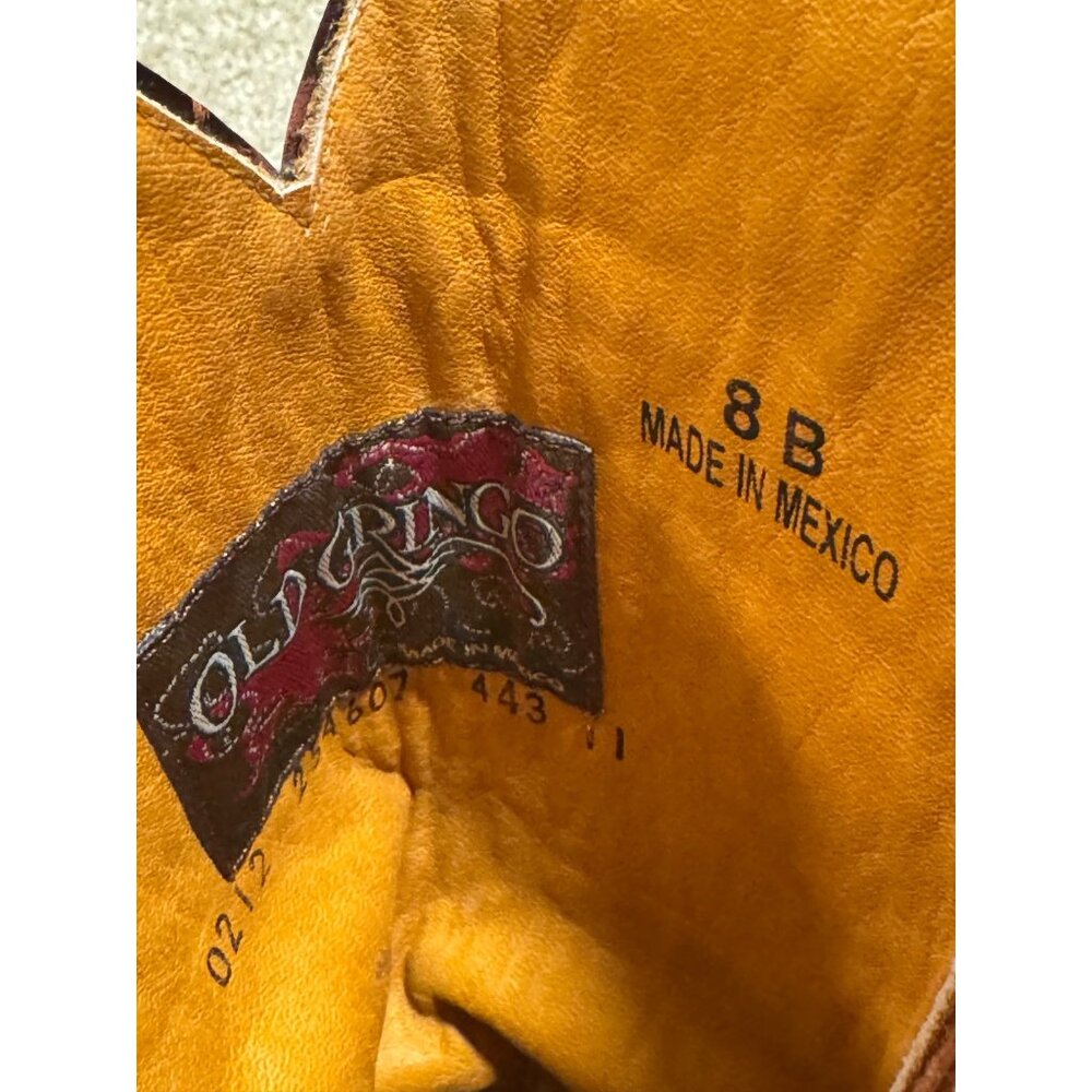Size 8 Womens Old Gringo Eagle Swarovski Crystals Snip Toe‎ Cowboy Cowgirl Boots - Picture 14 of 16